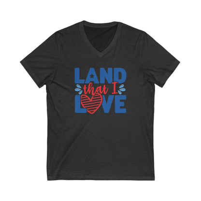 Land That I Love - Men's Jersey Short Sleeve V-Neck Tee