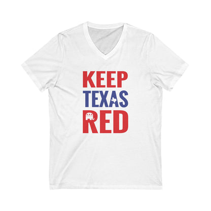 Keep Texas Red - Jersey Short Sleeve V-Neck Tee