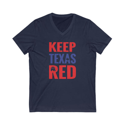 Keep Texas Red - Jersey Short Sleeve V-Neck Tee