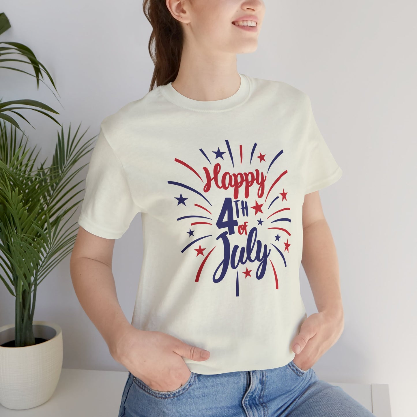 Happy 4th Of July - Ladies Jersey Short Sleeve Tee