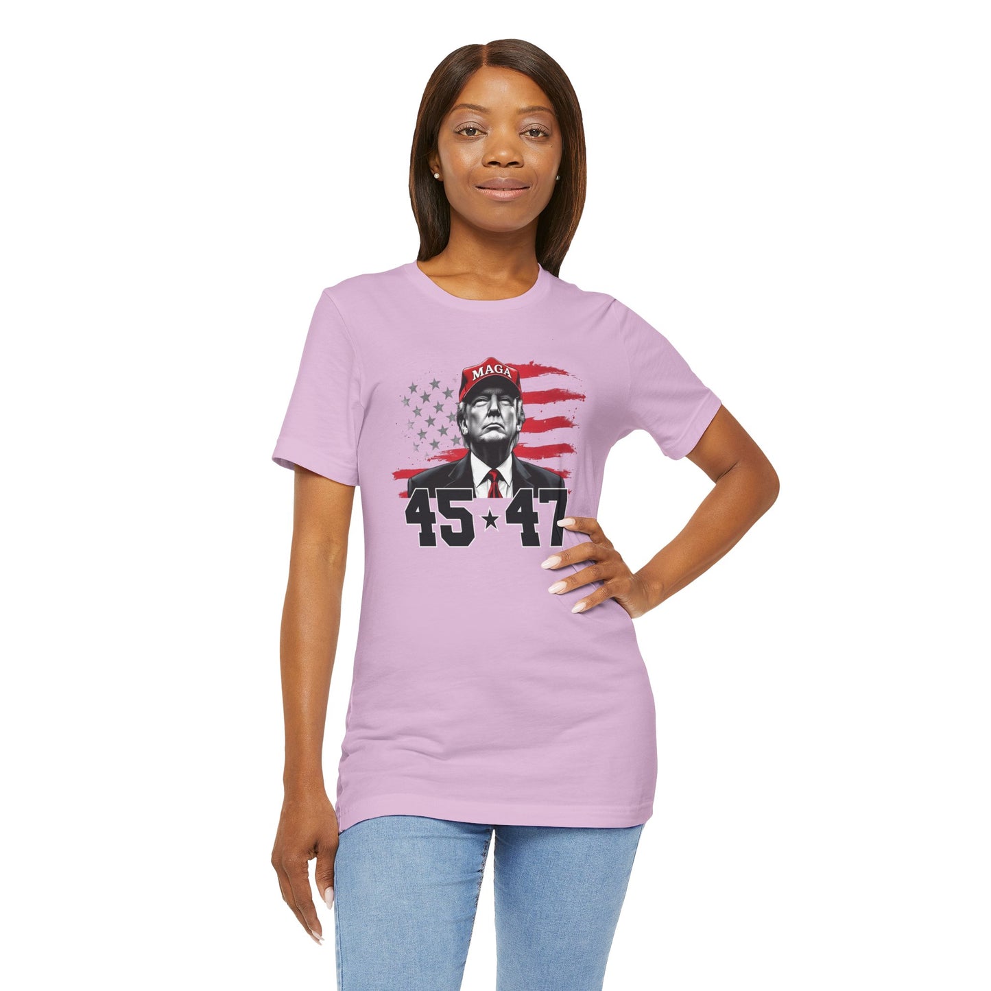 Trump 45 47 -  Ladies Jersey Short Sleeve Tee