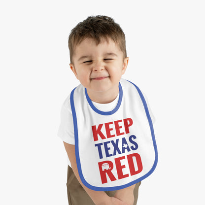 Keep Texas Red - Baby Contrast Trim Jersey Bib