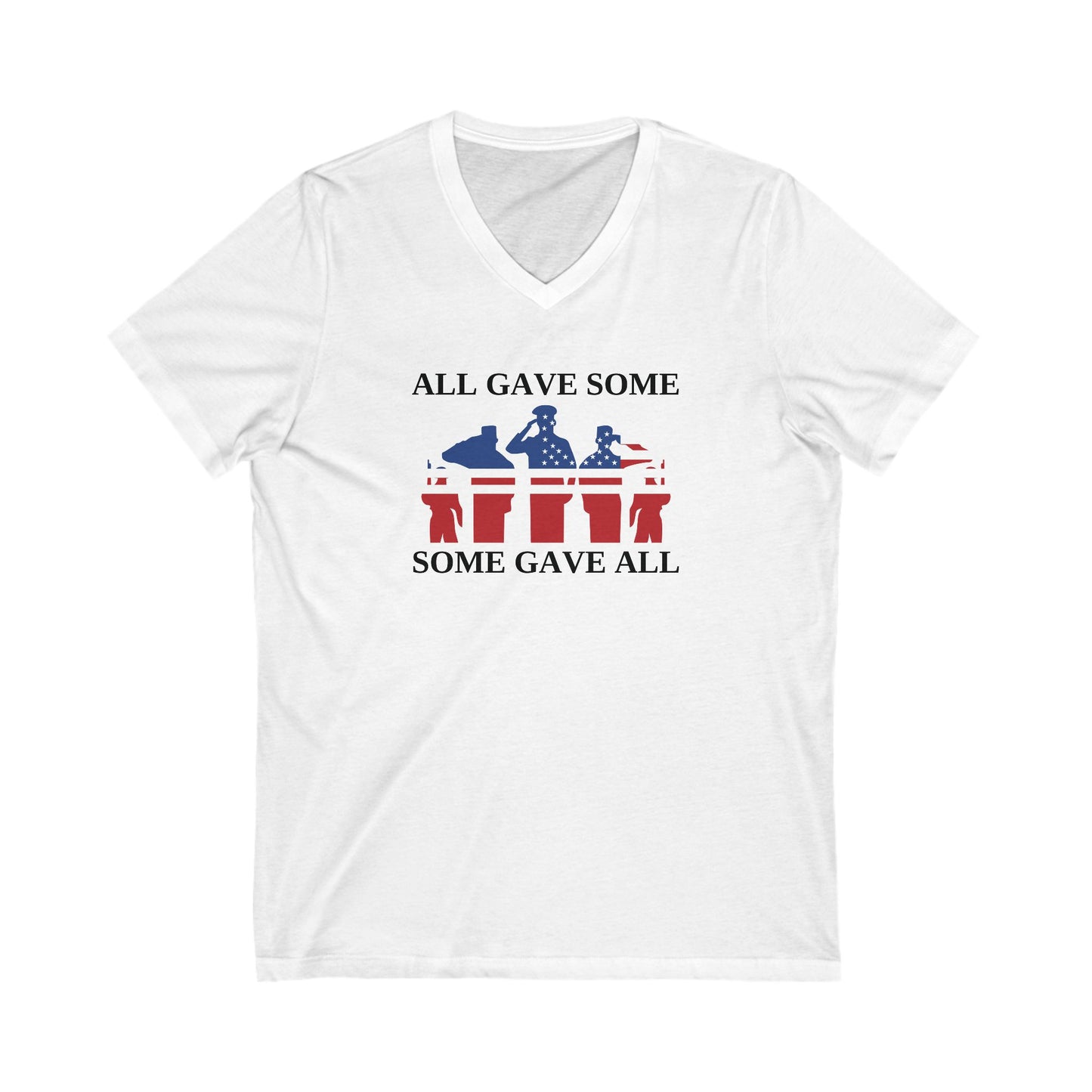 All Gave Some - Ladies Jersey Short Sleeve V-Neck Tee