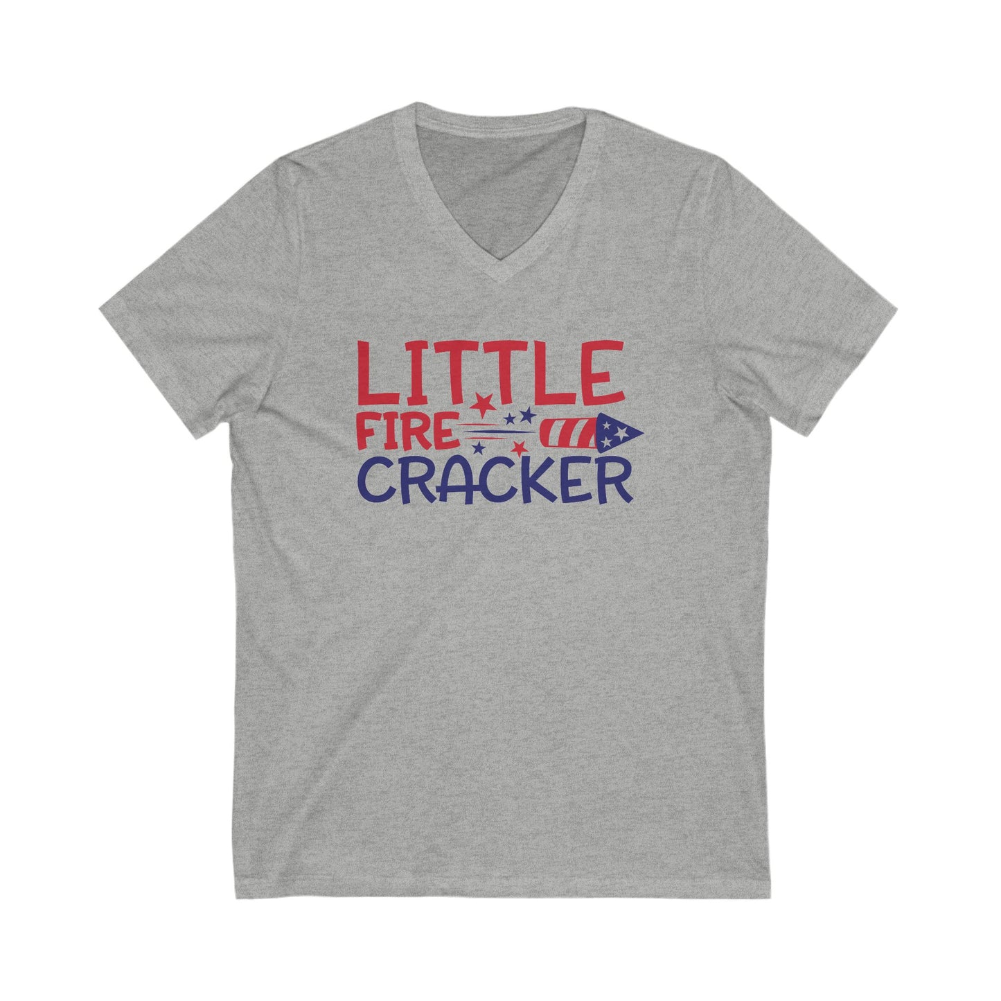 Little Firecracker - Jersey Short Sleeve V-Neck Tee