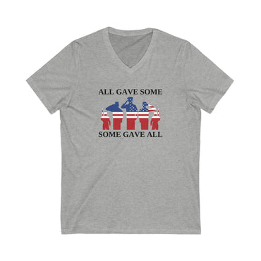 All Gave Some - Ladies Jersey Short Sleeve V-Neck Tee