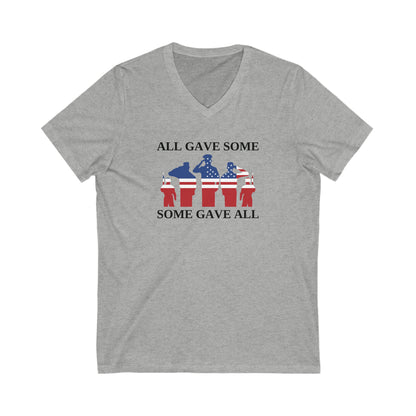 All Gave Some - Ladies Jersey Short Sleeve V-Neck Tee