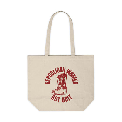 Republican Women Got Grit - Canvas Shopping Tote