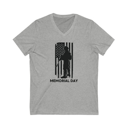 Memorial Day - Men's Jersey Short Sleeve V-Neck Tee