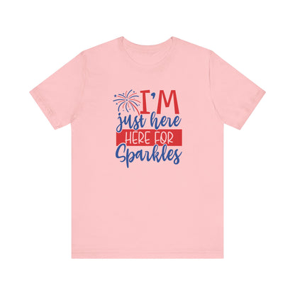 I'm Just Here For Sparkles - Ladies Jersey Short Sleeve Tee