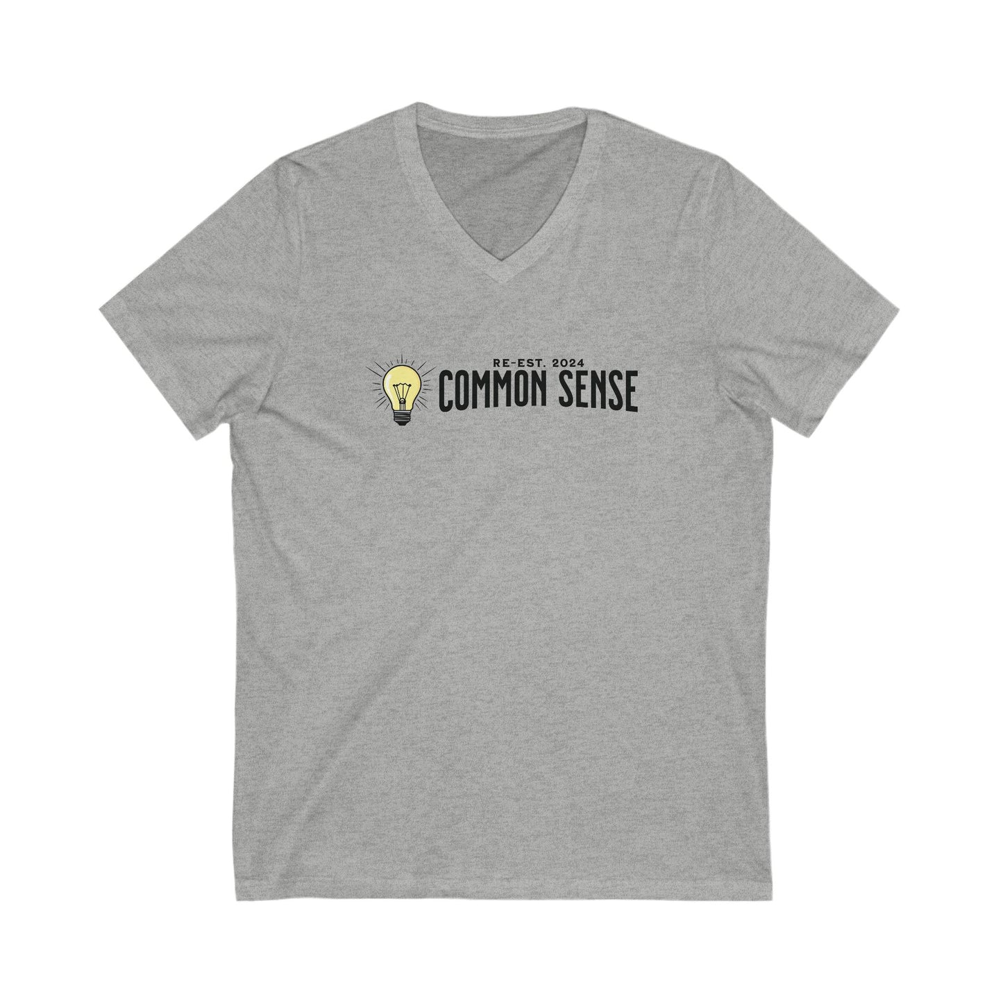 Common Sense - Ladies Jersey Short Sleeve V-Neck Tee