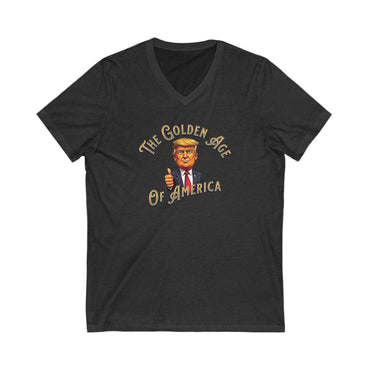 Golden Age of America - Ladies Jersey Short Sleeve V-Neck Tee