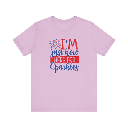 I'm Just Here For Sparkles - Ladies Jersey Short Sleeve Tee