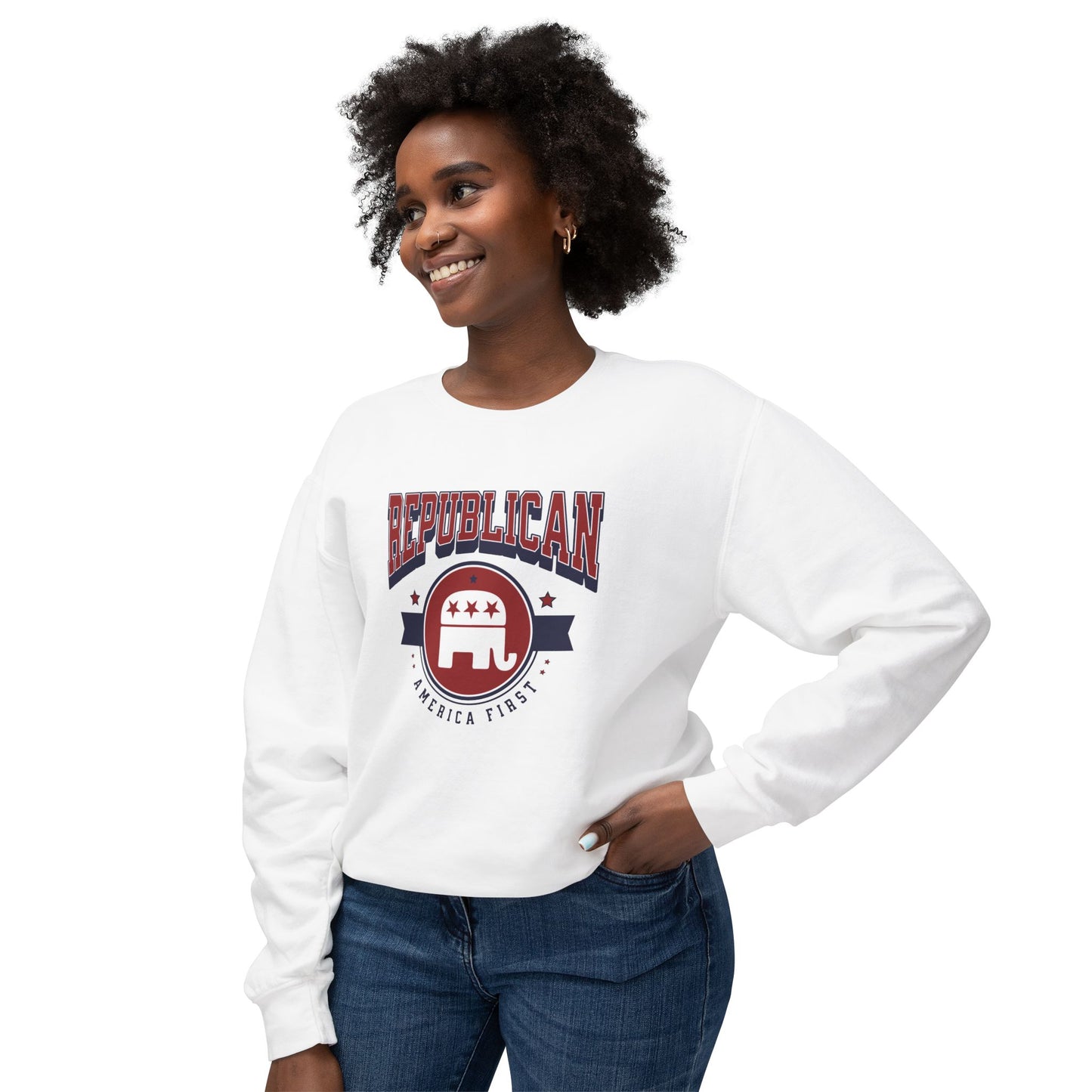 Republican - Ladies Lightweight Crewneck Sweatshirt