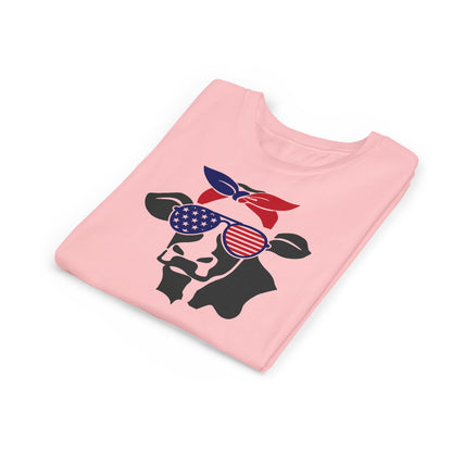 American Cow - Girls Youth Short Sleeve Tee