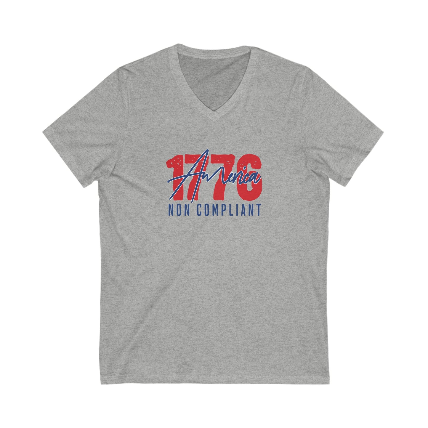 1776 Non Compliant - Ladies Jersey Short Sleeve V-Neck Tee