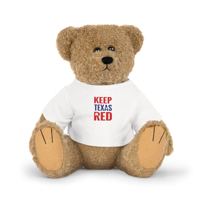 Bear Plush Toy with Keep Texas Red T-Shirt