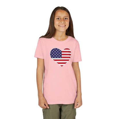 American Heart - Girls Youth Short Sleeve Tee