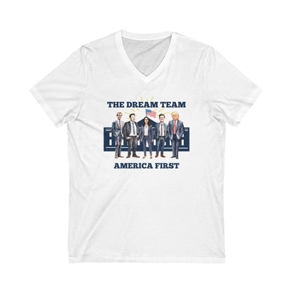 The Dream Team - Ladies Jersey Short Sleeve V-Neck Tee