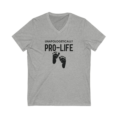 Pro Life - Ladies Jersey Short Sleeve V-Neck Tee