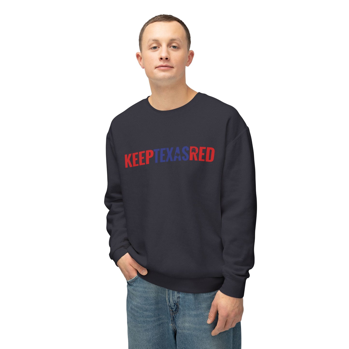 Keep Texas Red - Men's Lightweight Crewneck Sweatshirt