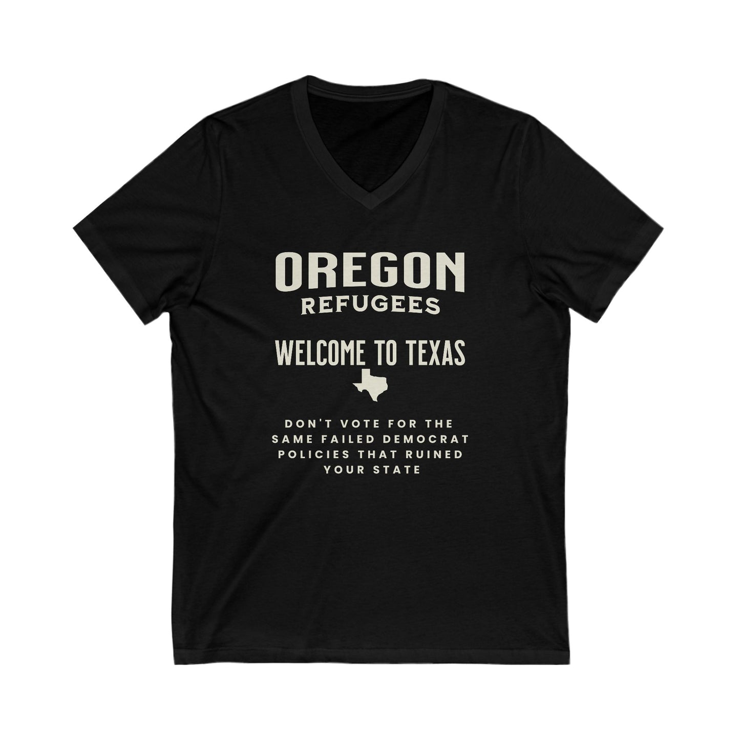 Oregon Refugees - Ladies Jersey Short Sleeve V-Neck Tee