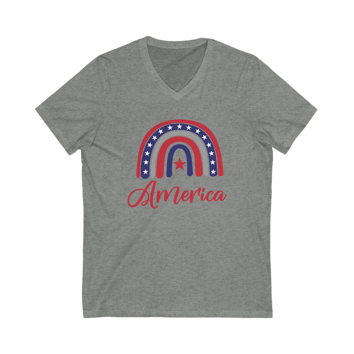 America Arch - Jersey Short Sleeve V-Neck Tee