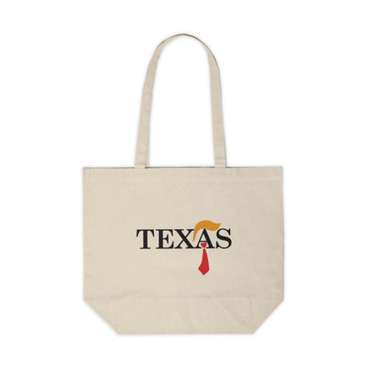 Texas Trump Tie - Canvas Shopping Tote