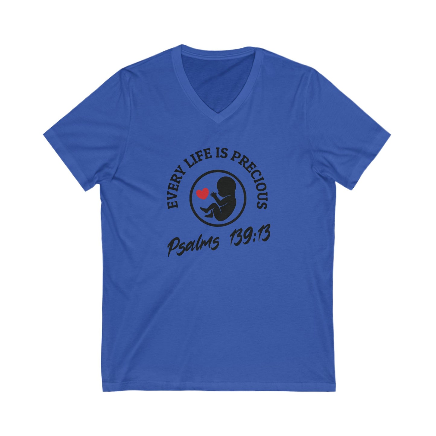 Pro Life - Ladies Jersey Short Sleeve V-Neck Tee