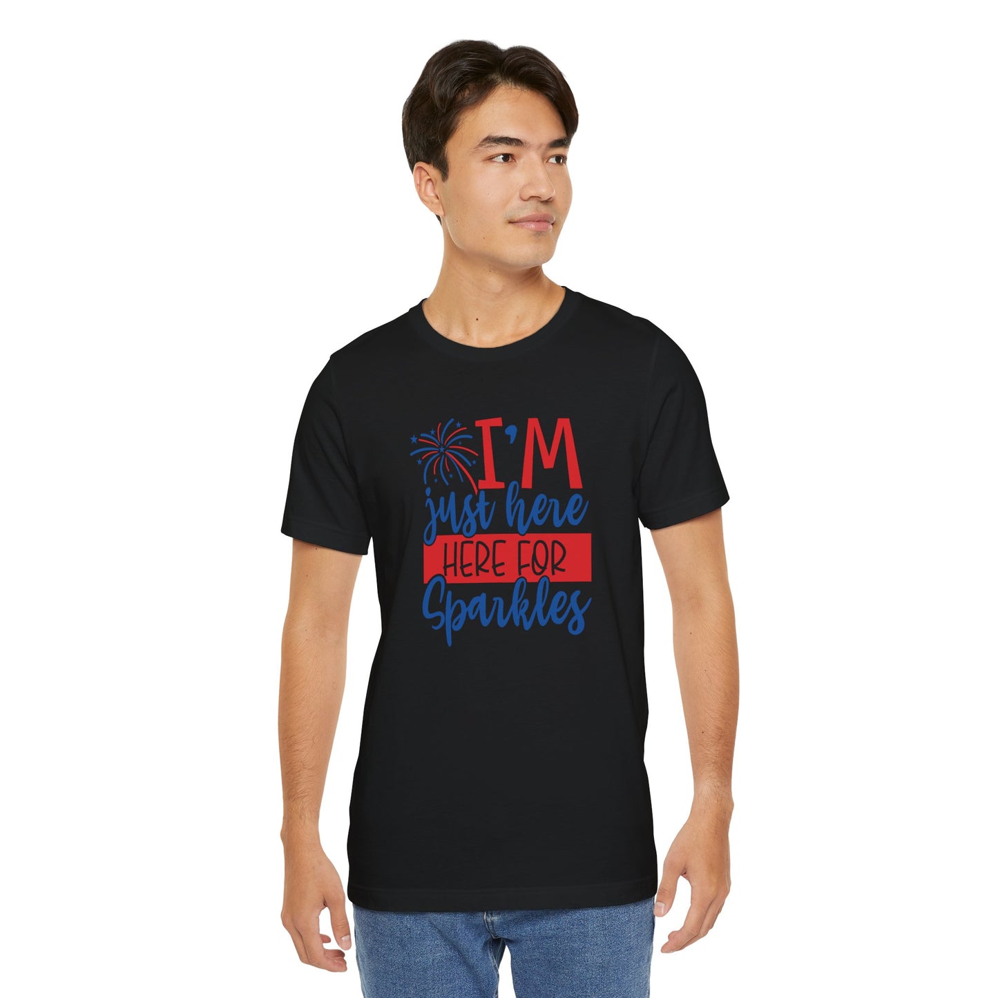 I'm Just Here For Sparkles - Men's Jersey Short Sleeve Tee