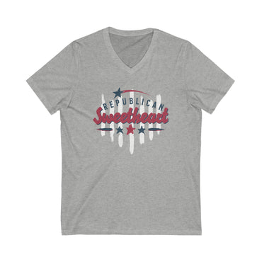 Republican Sweetheart - Jersey Short Sleeve V-Neck Tee