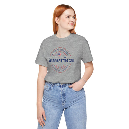 Land Of The Free - Ladies Jersey Short Sleeve Tee