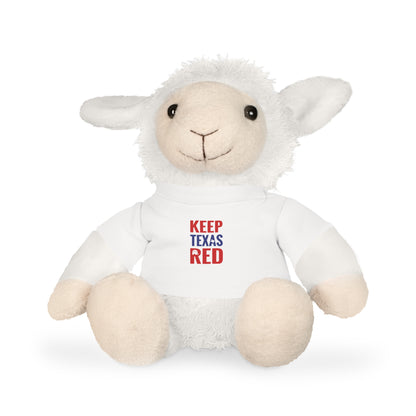 Sheep Plush Toy with Keep Texas Red T-Shirt