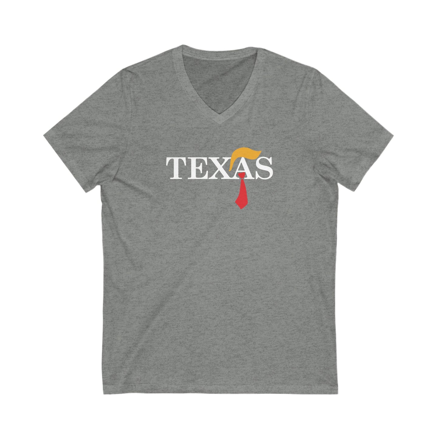 Texas Trump Tie - Ladies Jersey Short Sleeve V-Neck Tee