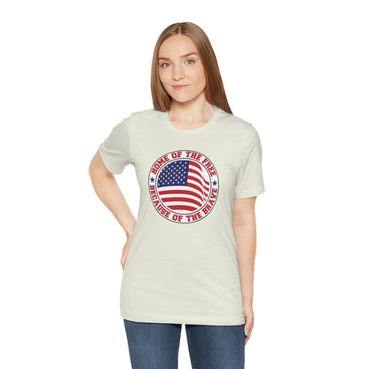 Home Of The Brave Circle - Ladies Jersey Short Sleeve Tee