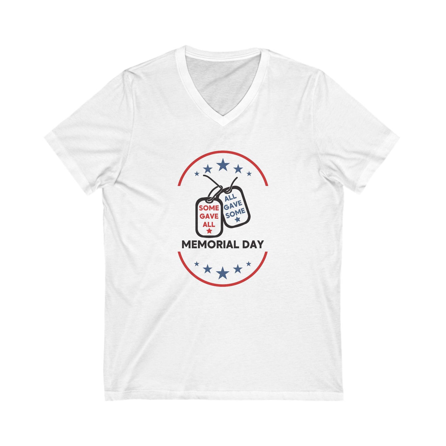 Memorial Day - Ladies Jersey Short Sleeve V-Neck Tee