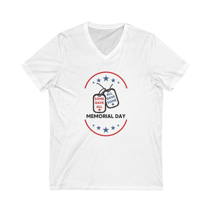 Memorial Day - Ladies Jersey Short Sleeve V-Neck Tee