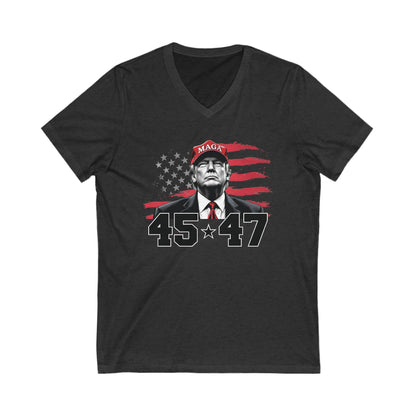 Trump 45 47 - Men's Jersey Short Sleeve V-Neck Tee