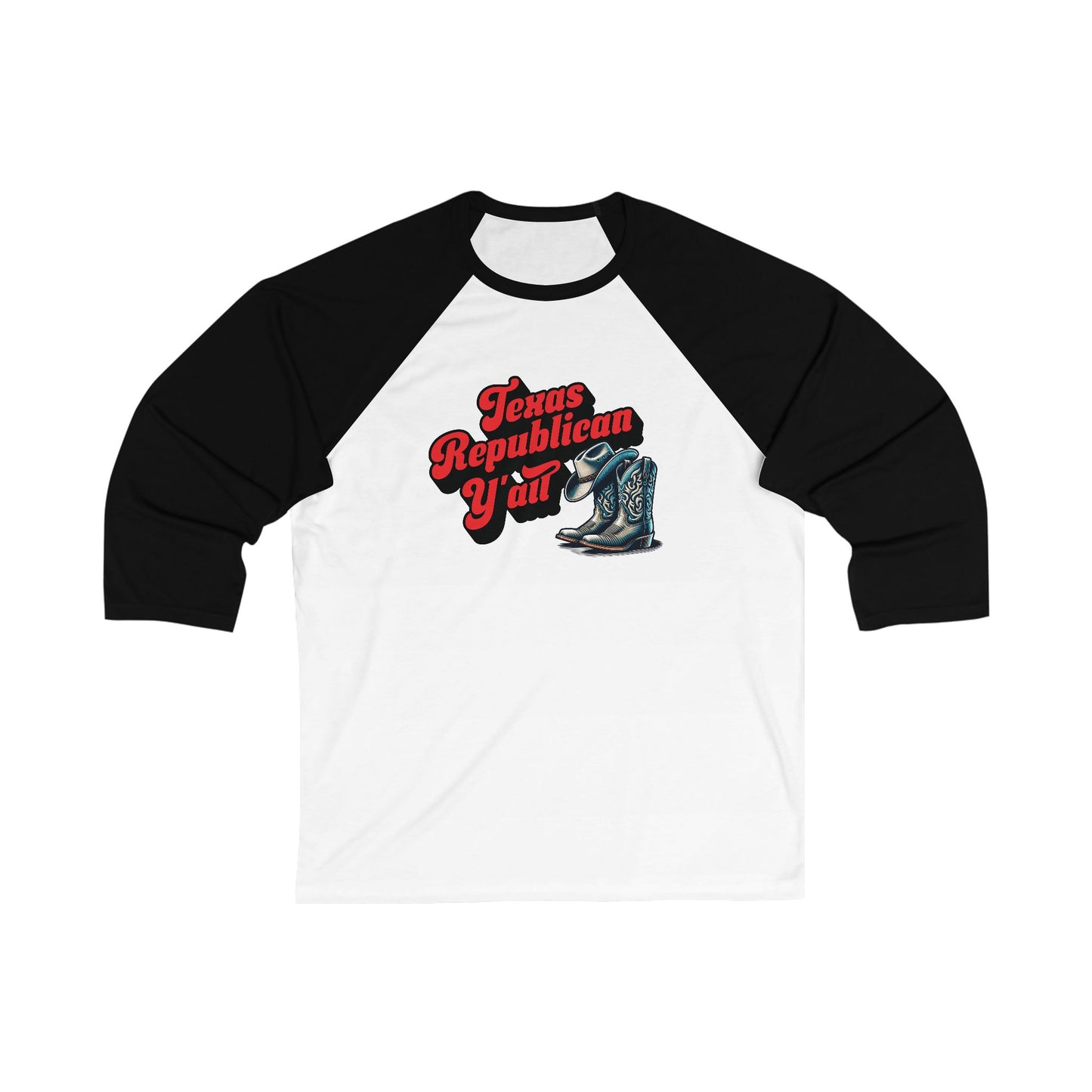 Texas Republican Yall - 3\4 Sleeve Baseball Tee