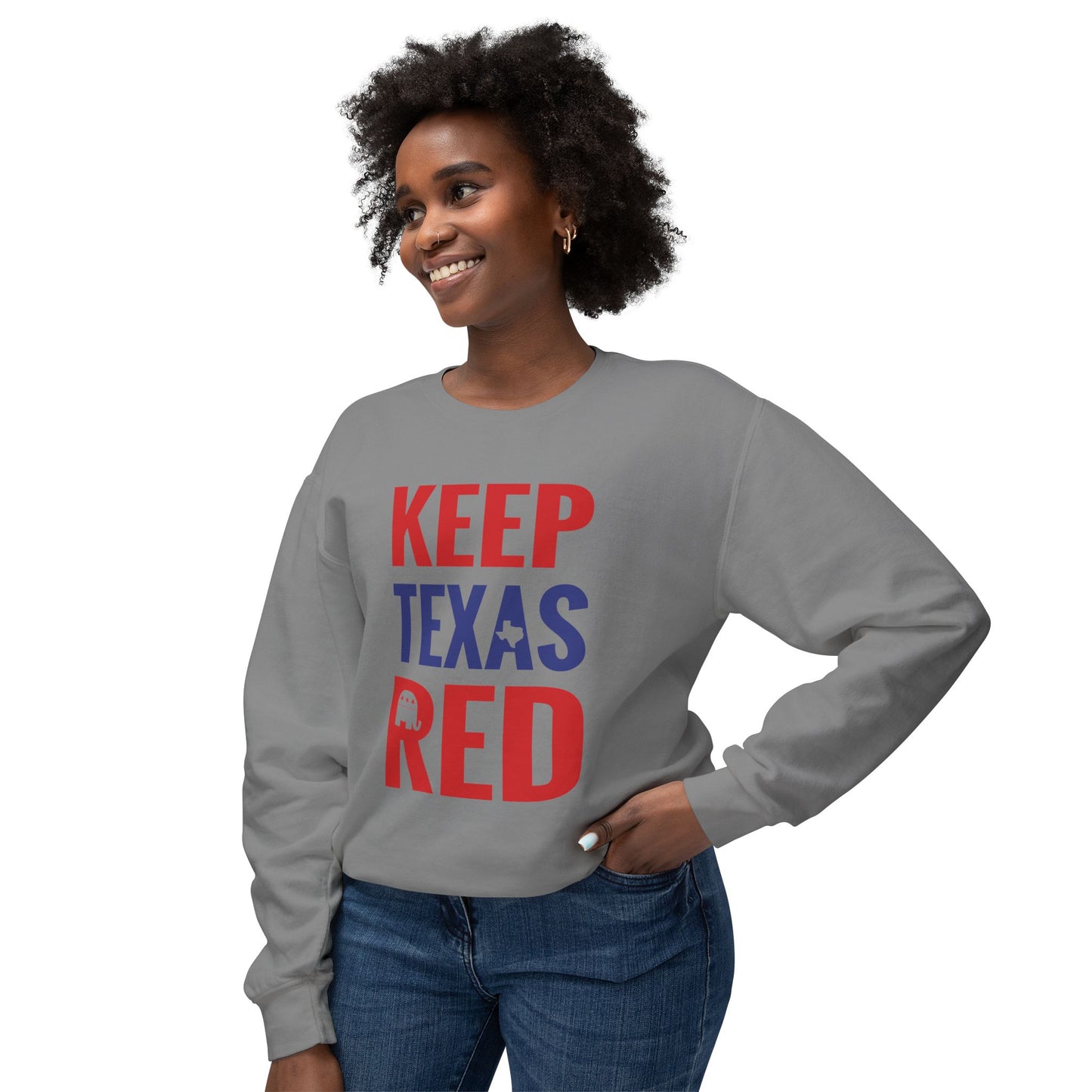 Keep Texas Red - Men's Lightweight Crewneck Sweatshirt