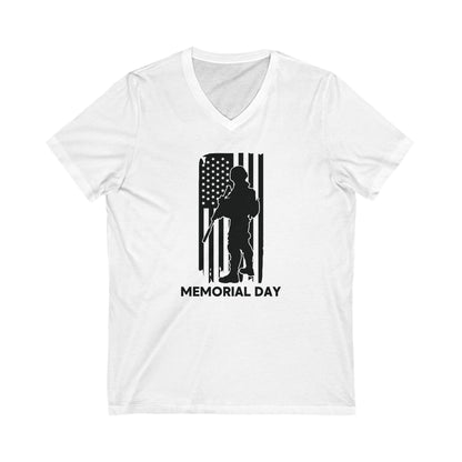 Memorial Day - Men's Jersey Short Sleeve V-Neck Tee