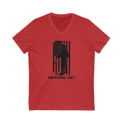 Memorial Day - Men's Jersey Short Sleeve V-Neck Tee