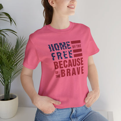 Home Of The Free - Ladies Jersey Short Sleeve Tee