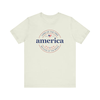 Land Of The Free - Ladies Jersey Short Sleeve Tee