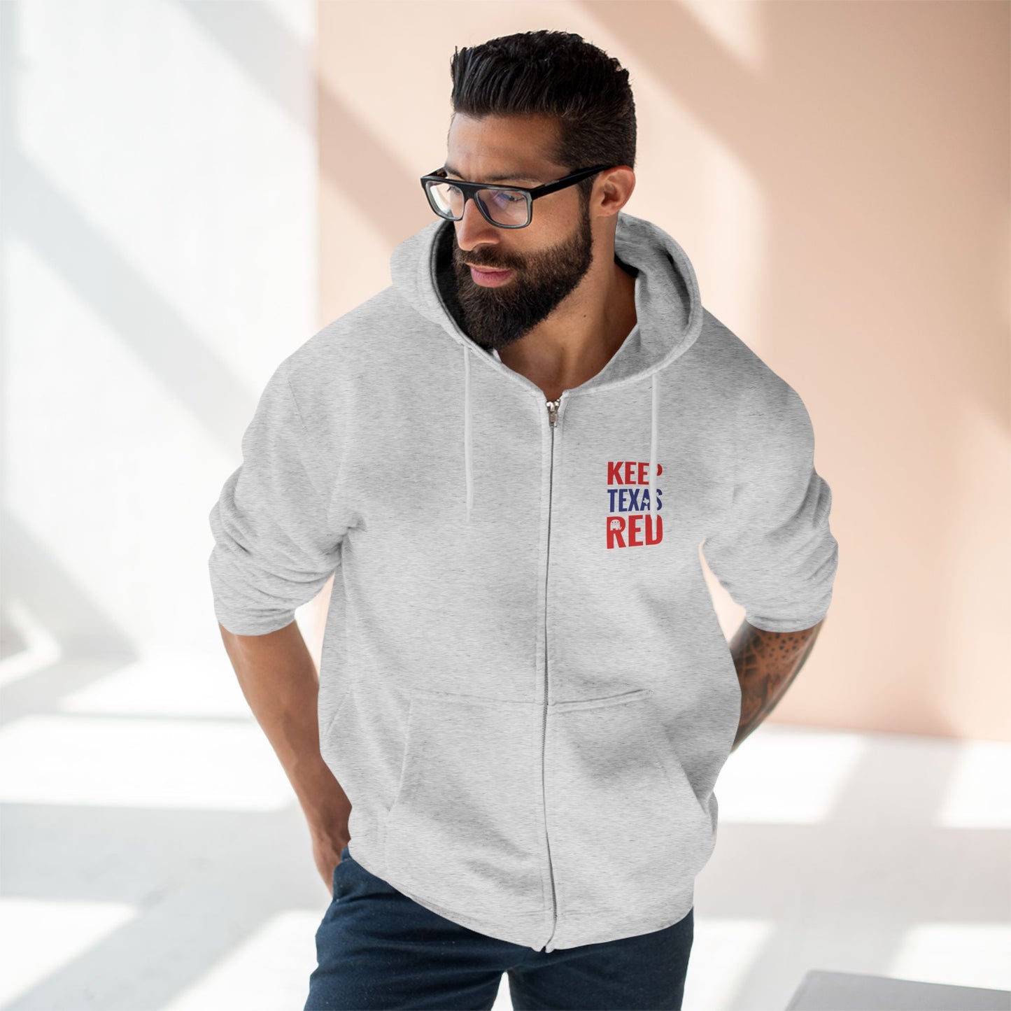 Keep Texas Red - Zip Hoodie