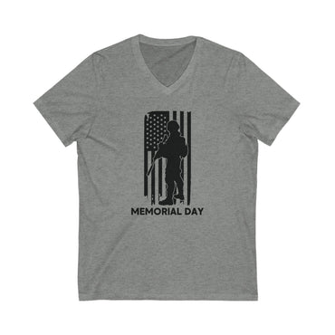 Memorial Day - Men's Jersey Short Sleeve V-Neck Tee