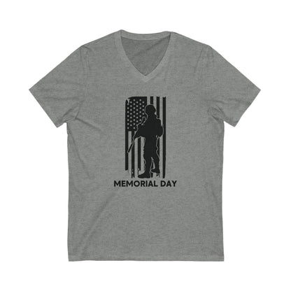 Memorial Day - Men's Jersey Short Sleeve V-Neck Tee