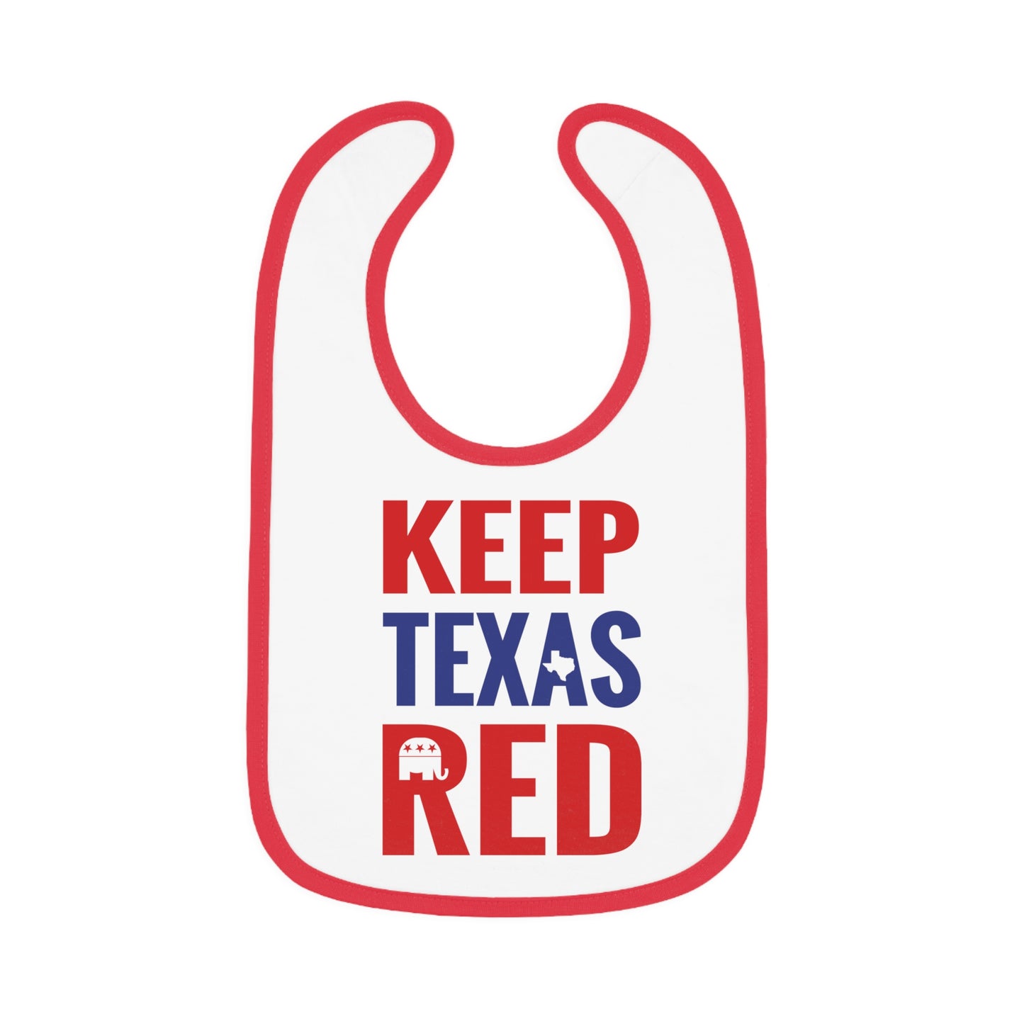 Keep Texas Red - Baby Contrast Trim Jersey Bib