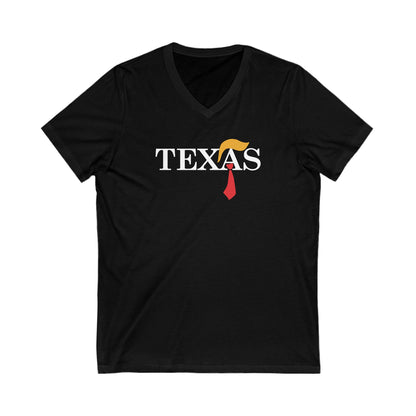 Texas Trump Tie - Men's Jersey Short Sleeve V-Neck Tee