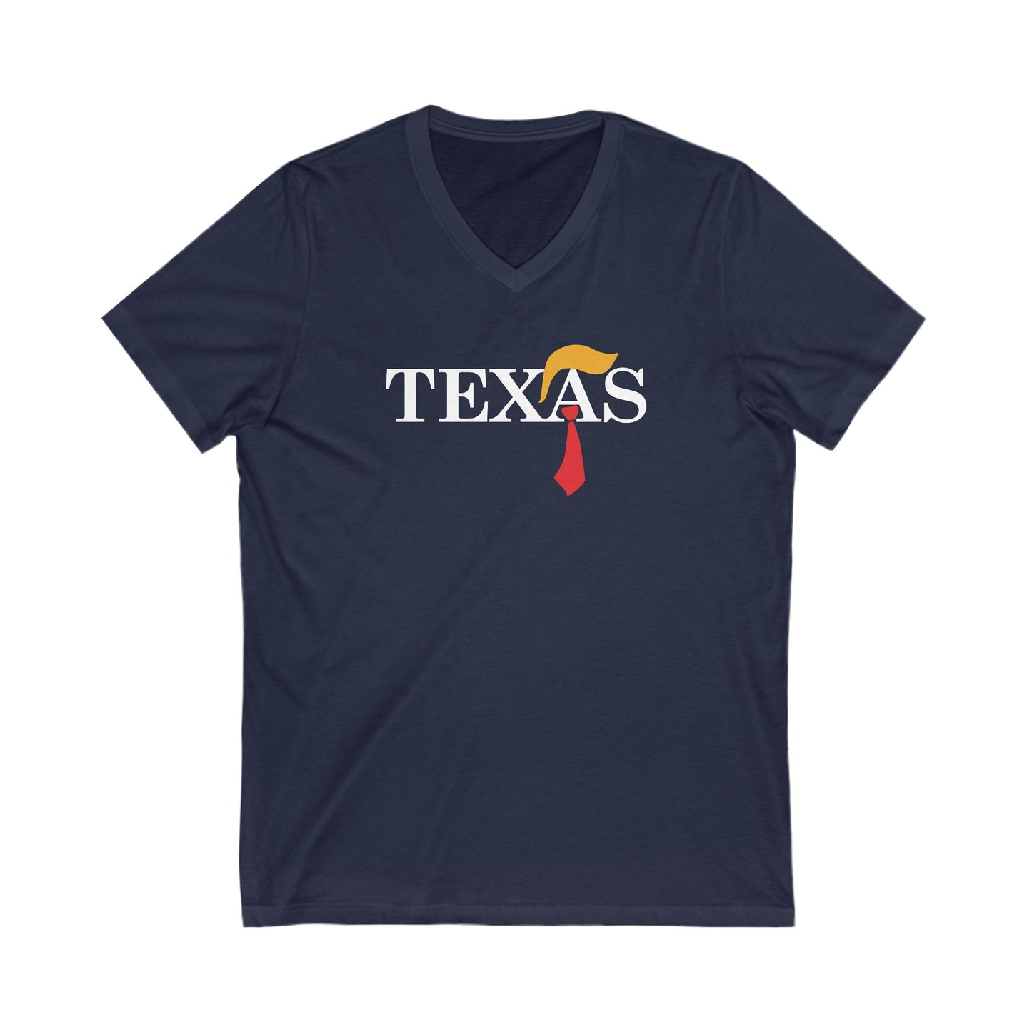 Texas Trump Tie - Men's Jersey Short Sleeve V-Neck Tee