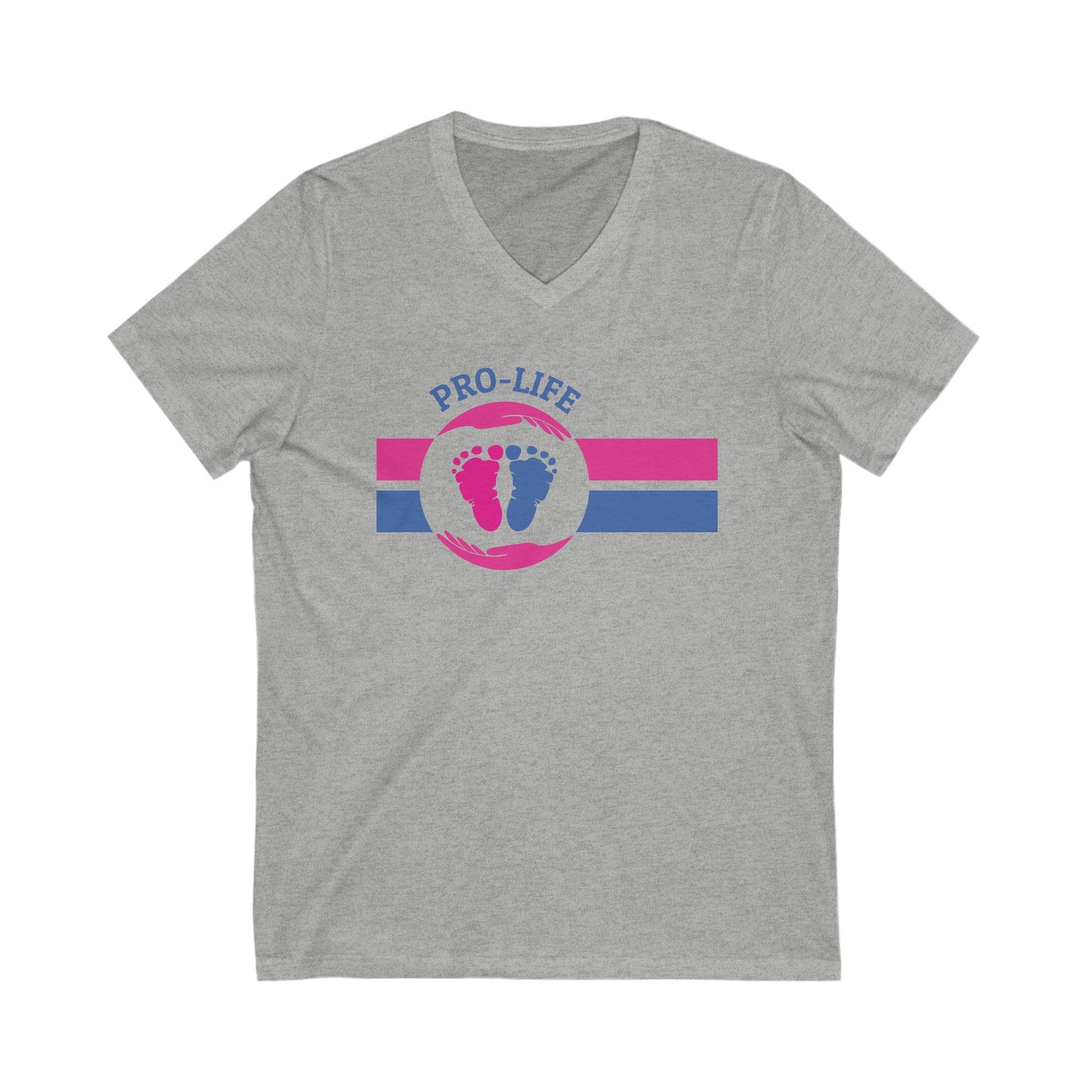 Pro Life - Ladies Jersey Short Sleeve V-Neck Tee